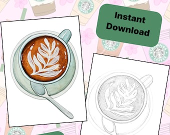 Coffee Coloring Book – 20+ Printable Pages for Adults & Kids (PDF)