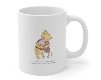 Classic Winnie the Pooh Mug - vintage winnie the pooh mug, piglet - winnie the pooh and piglet gift - gift for best friend - gifts for her