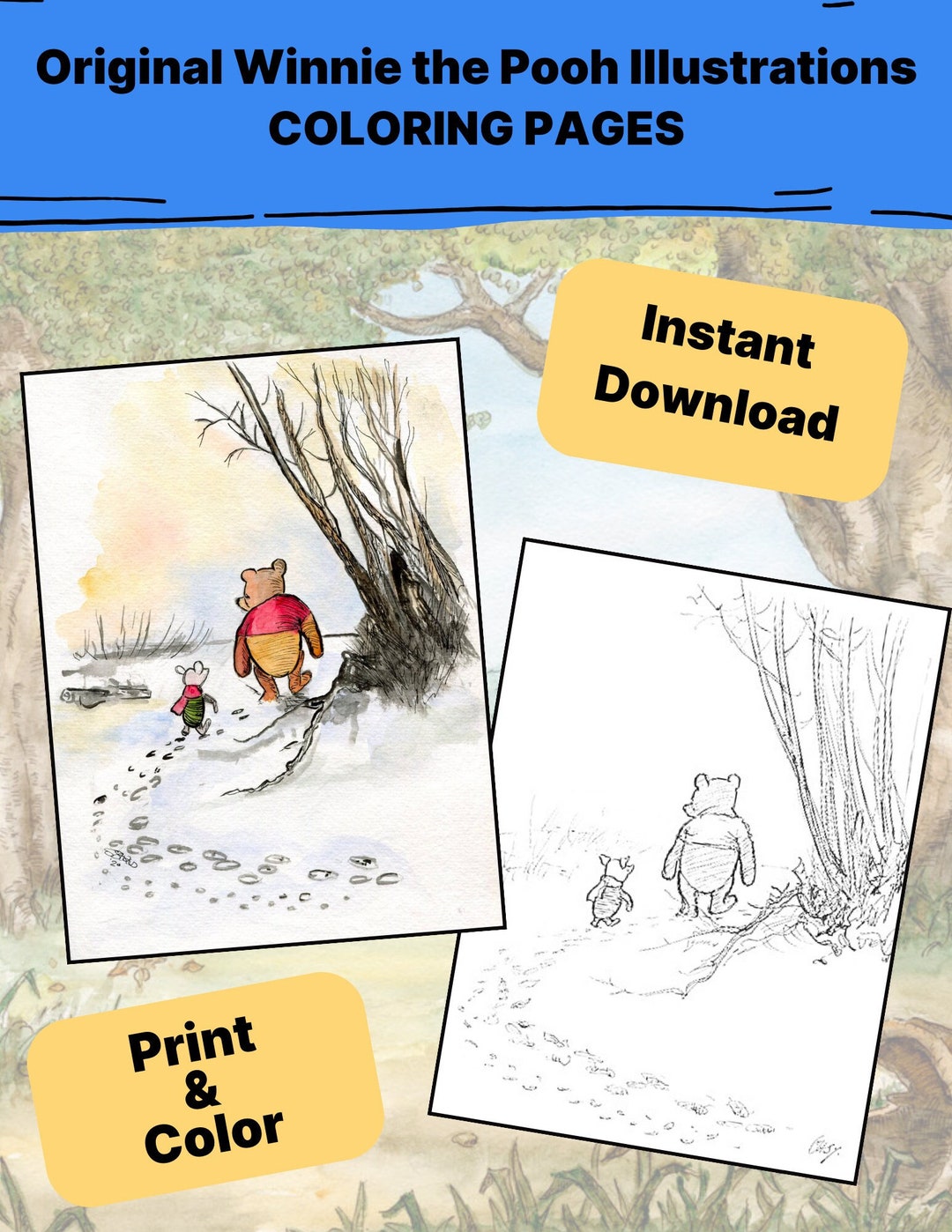 Classic Winnie the Pooh Coloring Pages - Winnie the Pooh Gift ...