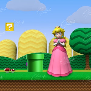 Digital Backdrop Princess Peach