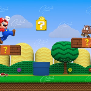Digital Backdrop Super Mario suprise land