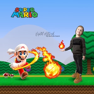 Digitale Kulisse Super Mario Fireball