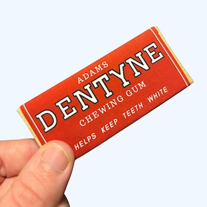 Vintage Chewing Gum Prop Empty Packet Candy Vintage Confectionary WW2 Reproduction, WWII Film Prop Replica for Historical Reenactment