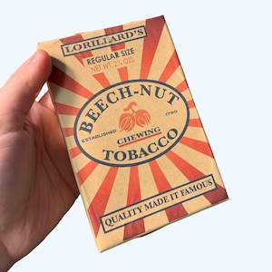 Caja de tabaco de mascar para recreación histórica de la Segunda Guerra Mundial, efímera de la Segunda Guerra Mundial, relleno de bolsillo, recreación histórica, reproducción, réplica de caja de utilería cinematográfica