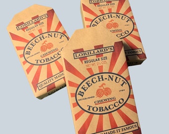 Chewing Tobacco Box for WW2 Reenactment, WW2 Ephemera, Pocket Filler, Historical Reenacment, Reproduction, Replica Film Prop