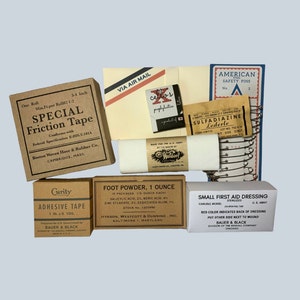 WW2 US D-Day Pocket Pack Filler Set, Personal Items for Musette Bag and Pockets, Envelopes, Toiletries (Repro)