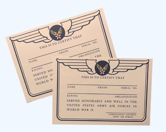 Post WW2 Army Air Force Base Pass, Late 1940s Reproduction, Film Prop Paperwork Replica