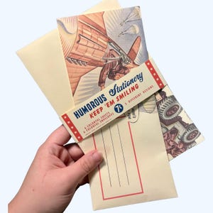 Juego de cartas de EE. UU. de la Segunda Guerra Mundial, juego de papelería con humor, sobres de moral, correo antiguo, cartas, papel, juego de sobres (réplica)