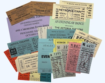 WW2 Era Ticket Stubs Set for WW2 Reenactment, Historical Reenactment, Pocket Filler Set, Film Prop Quality Replicas for WWII