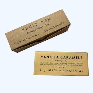 K Ration Accessory Boxes Empty Film Prop Candy Vintage Confectionary WW2 Reproduction, Film Prop Replica for WWII Reenactment US Army