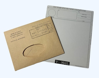 WW2 Reproduction V-Mail Letter Writing Set, V-Mail Envelopes, Vintage Mail, Letters, Paper, Envelope Set, Replica Set for WW2 GI Reenactment