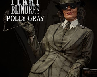 Polly Gray STL File - Peaky Blinders Statue - Helen McCrory Tribute Figure - High Detail 3D Print - Action figure - Stl file