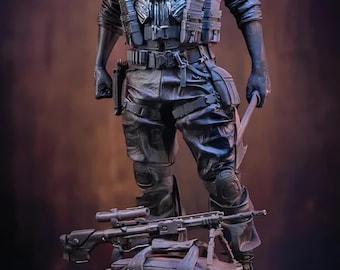The Punisher Tactical Statue STL - Frank Castle 3D Print File - High Detail Marvel Figure - Action Figure- Stl File
