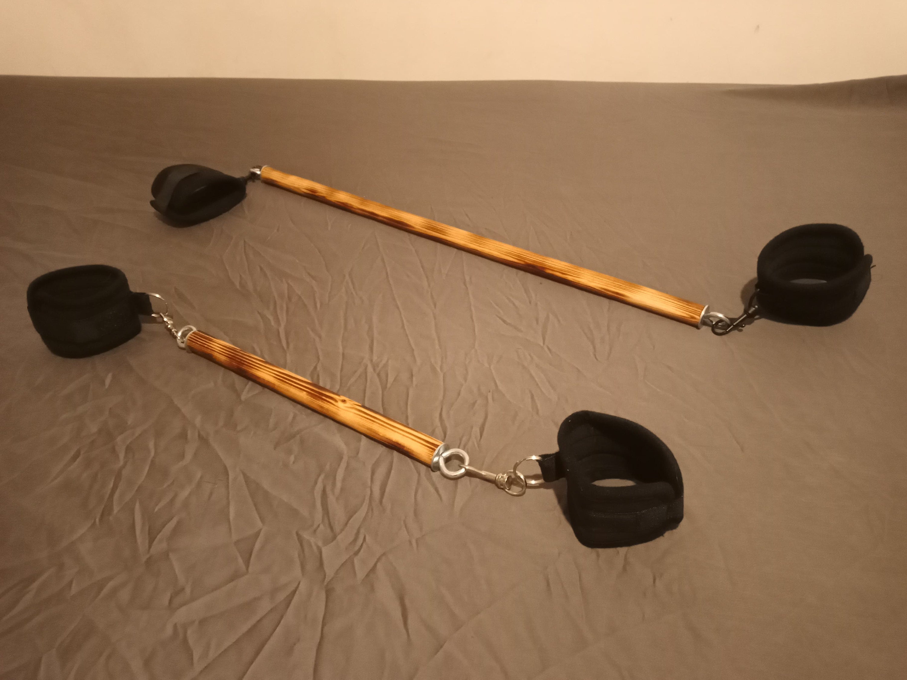 BDSM Heavy Duty Leg Spreader Bar Restraint Scorched Wood Etsy