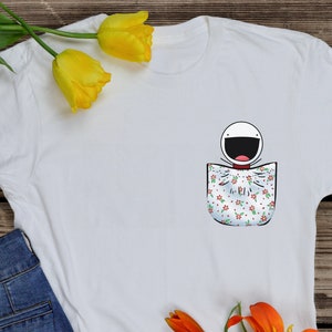 Cute Pocket T-Shirt - Dudel in My Pocket - Happy Boi