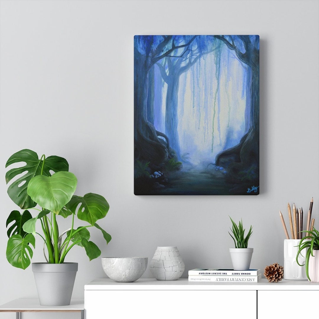 Enchanted Forest Original Acrylic Painting - Dark Unknown - Mystic ...