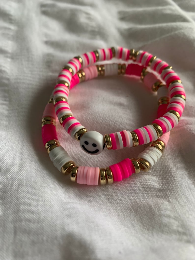 Preppy Clay Bead Bracelet Pack Etsy UK
