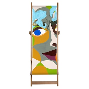 Deck Chair Sling - Custom print Deck Chair seat canvas  , Replacement Slings, Art in your garden