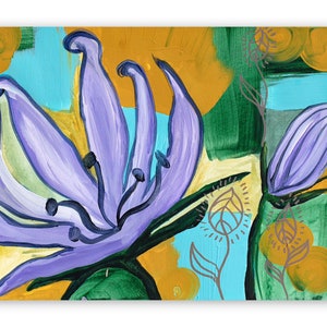 Fiori Tecnica mista su Carta naturale 27x35 cm