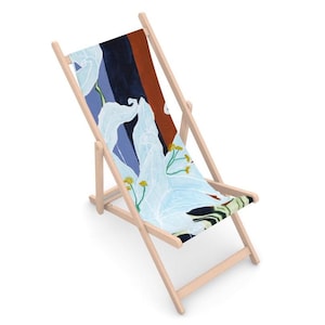 SUN LOUNGERS Single Deckchair - Custom FOLDING Deck Chairs , Art in your garden
