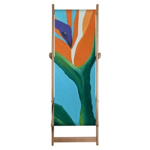 Deck Chair Sling - Custom flowers print Deck Chair, Replacement Slings, Art in your garden