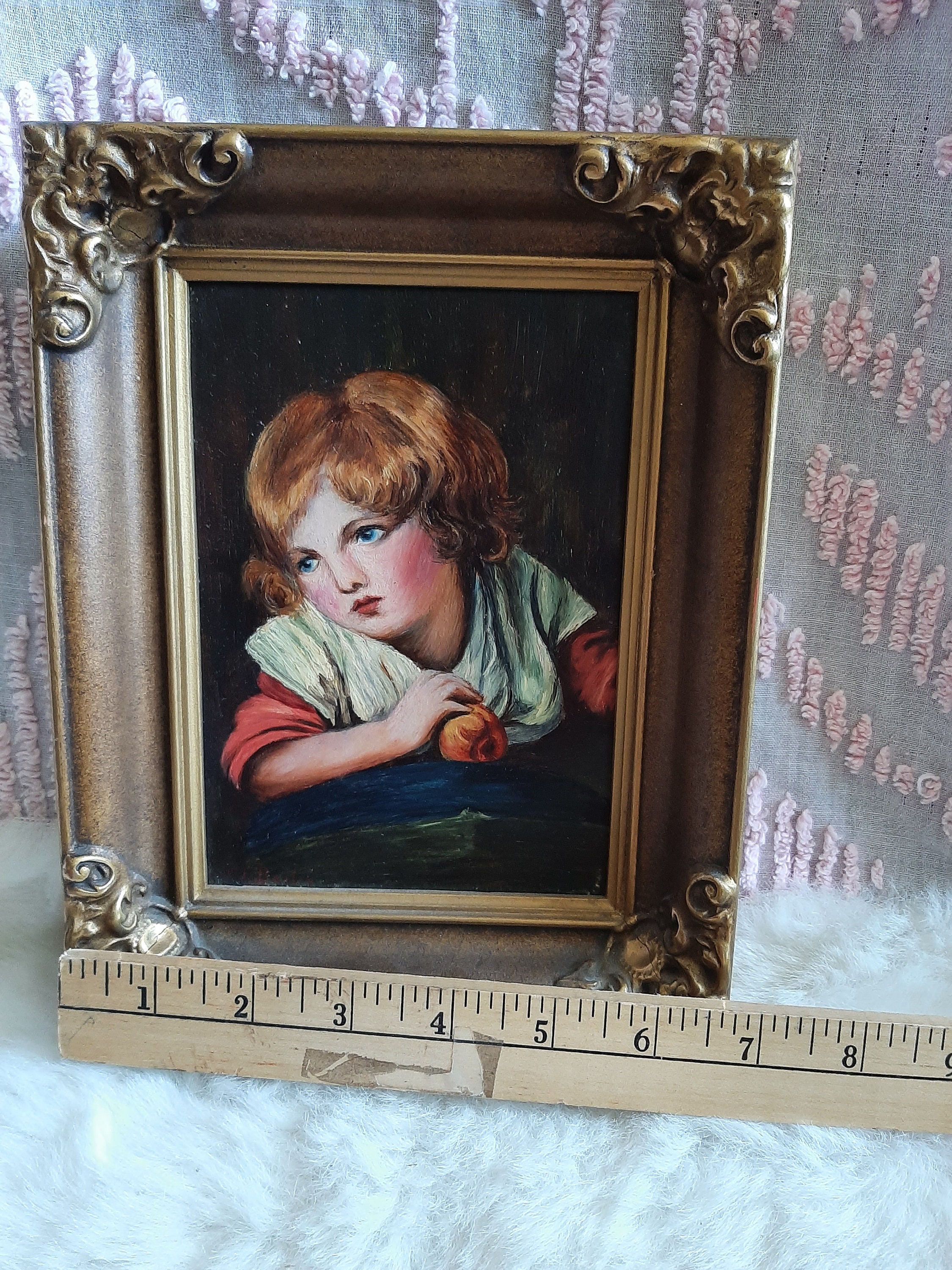 vintage art 赤い林檎の油彩画 ヴィンテージ アンティーク 額装 油絵 il_fullxfull.3730509319_b3i4.jpg
