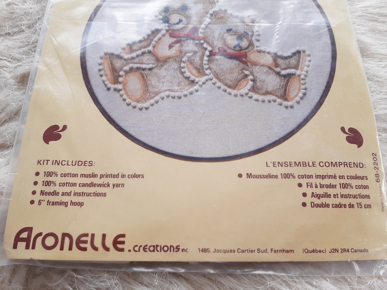 Vintage 68-2202 Teddy Bear Arondelle Stenciled Quick Wicking Size 6 Made in Canada