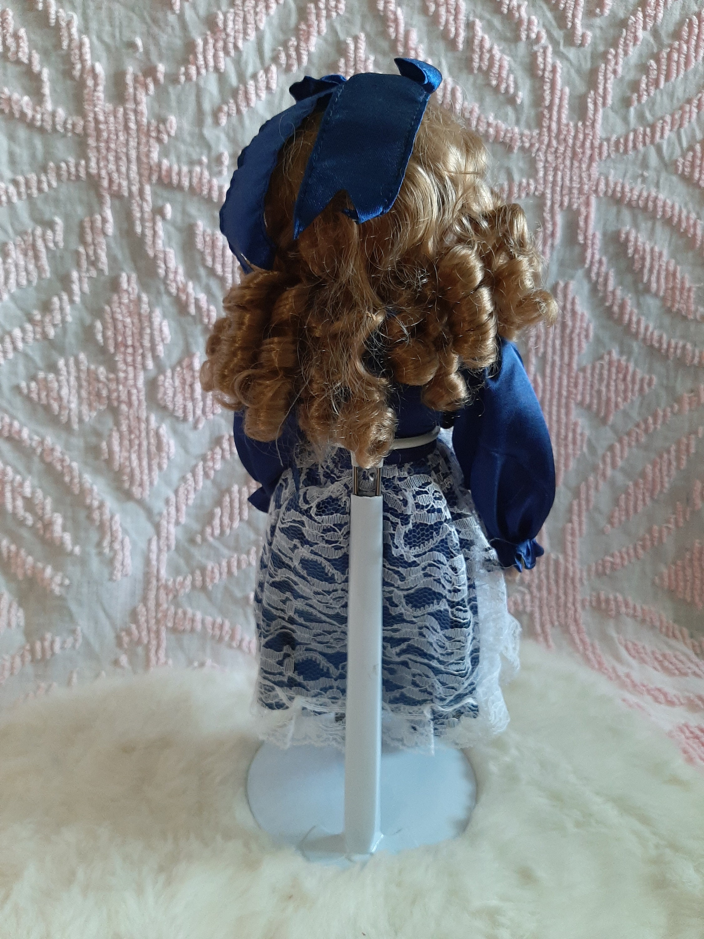 Poupée Ancienne Vintage 42 Cm – Yeux Bleus, Cheveux Châtain, Avec 2 Tenues, Fabrication Française