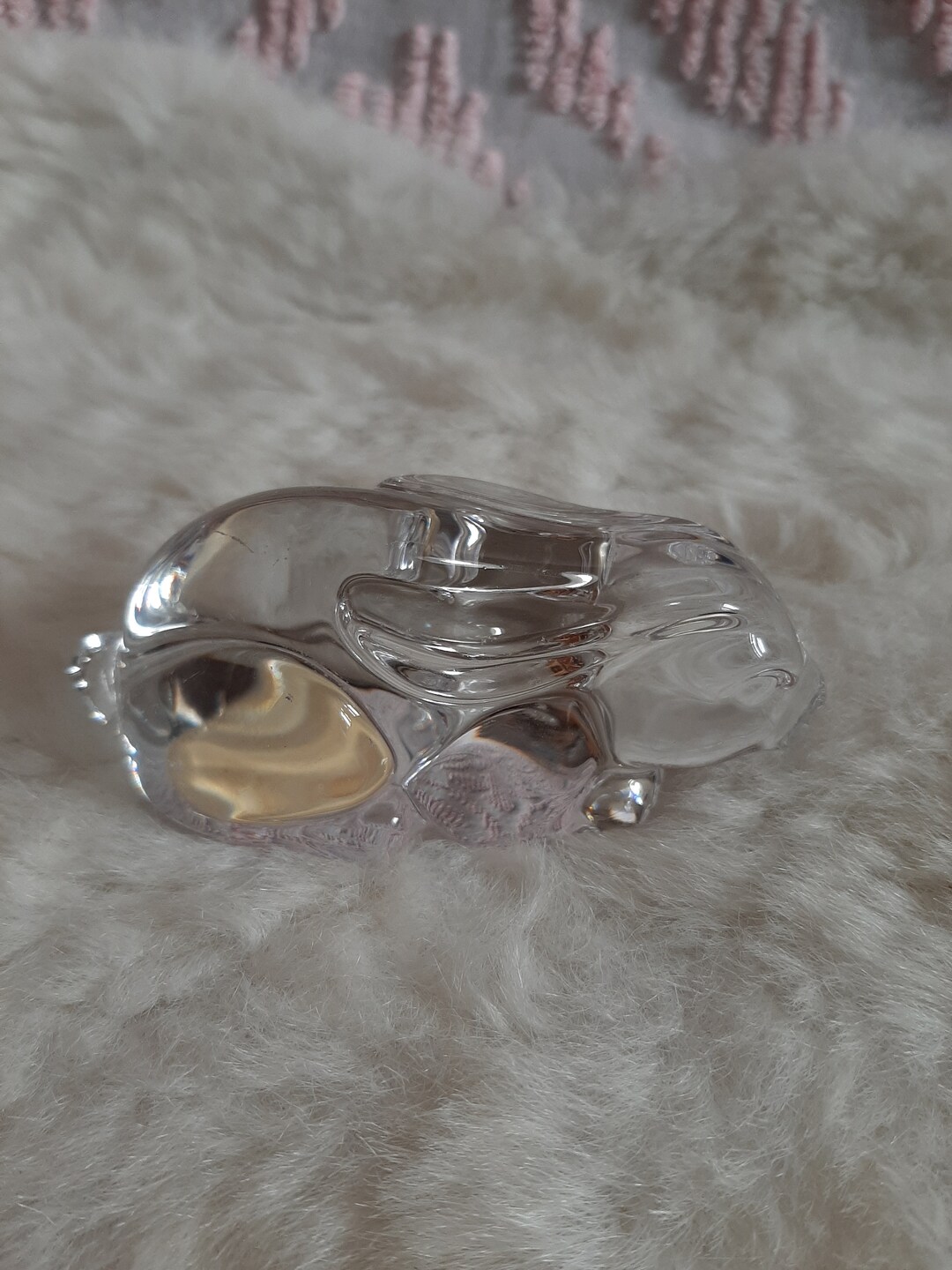 Lead Crystal Rabbit Vintage Princess House 24% Lead Crystal Rabbit Figurine 4 X 2 Made in ...