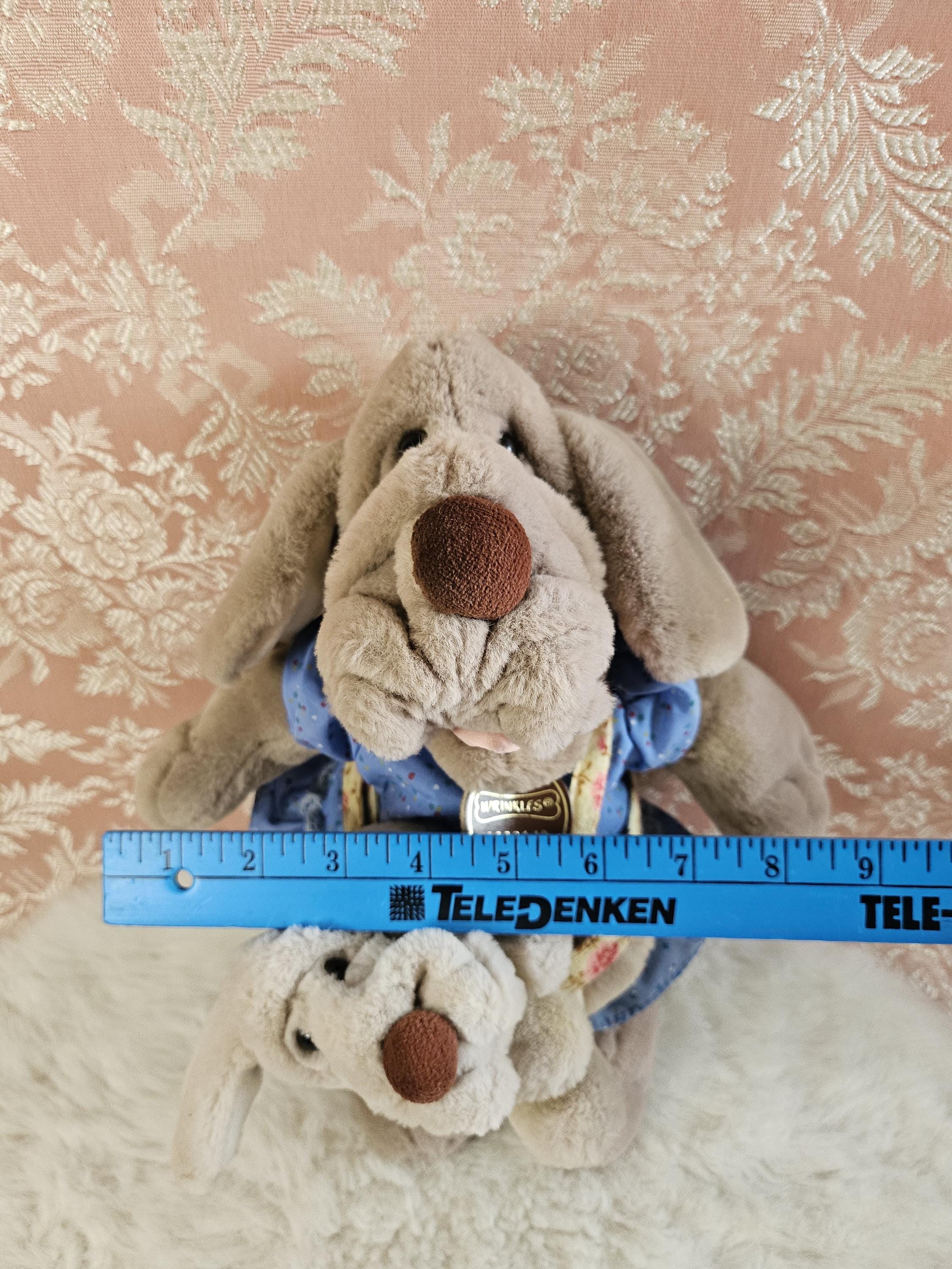 Very Rare Vintage 1980s Wrinkles Dog Plush Puppet 'mother Dog With