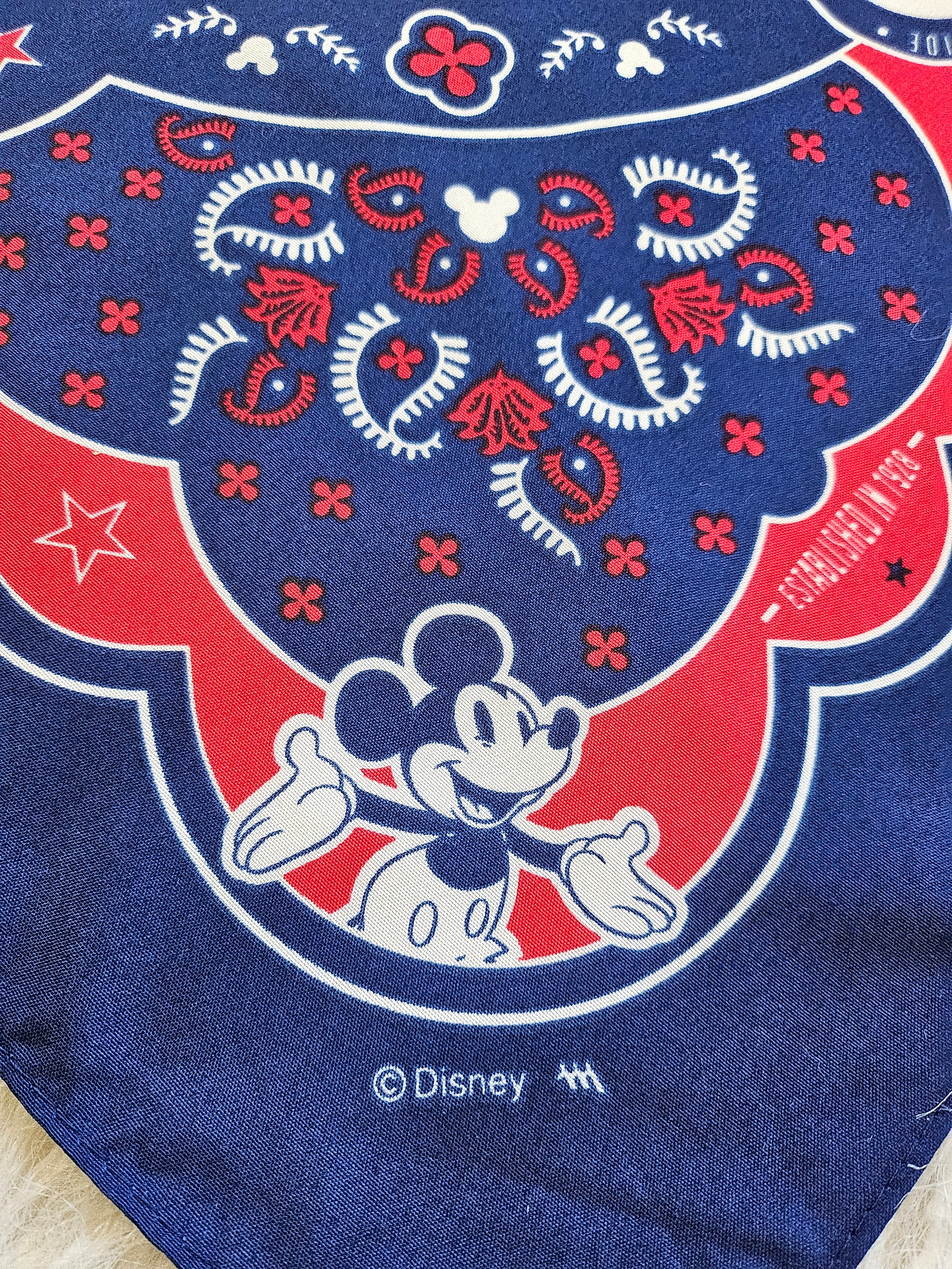 ヴィンテージ ミッキーマウス ウォルトディズニー バンダナ ハンカチ