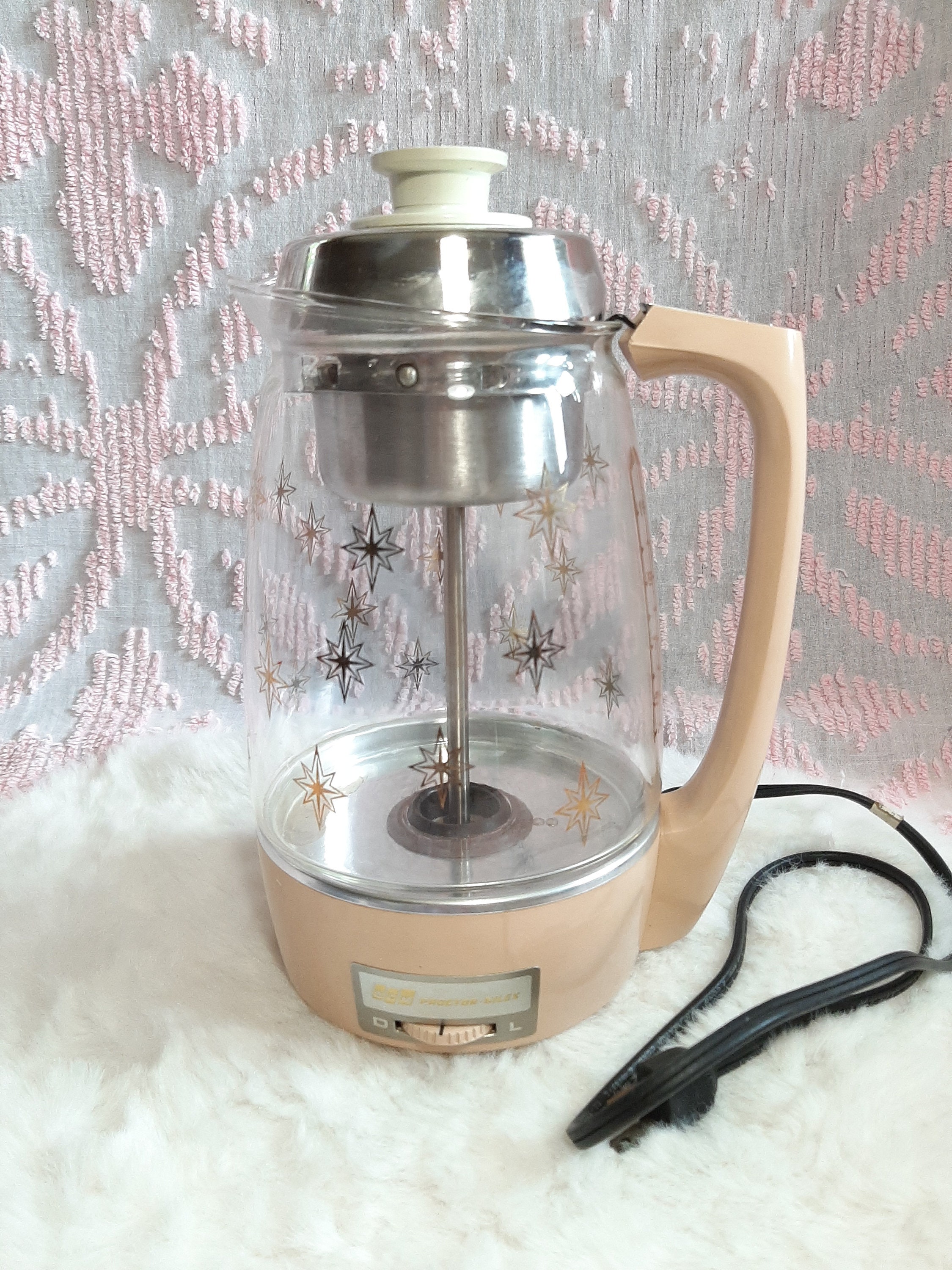 Pyrex Glass Percolator 6 Cup Capacity 7756-B Complete with Heat Spreader  Retro!