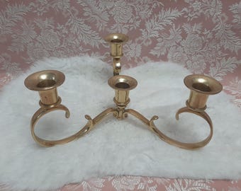 ヴィンテージの金属と大理石の 4 アーム キャンドルスタンド。 - Etsy 日本