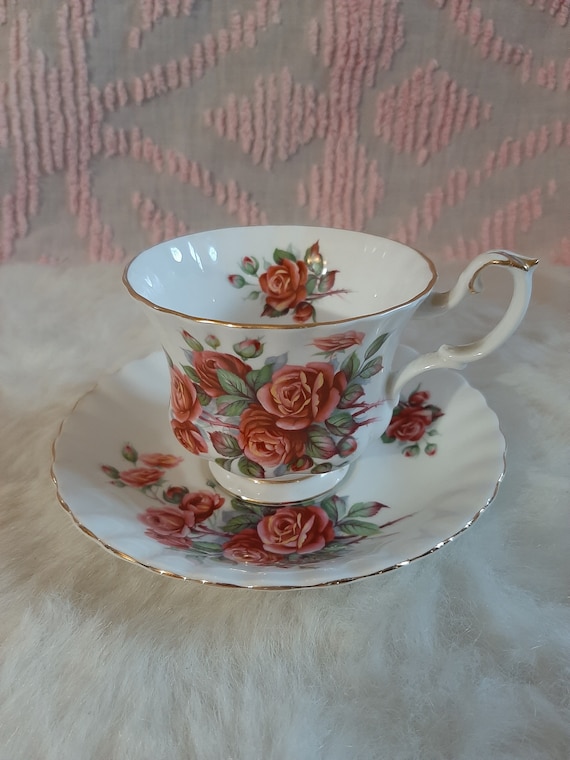 Vintage Royal Albert Centennial Rose Bone Chinatea Cup and Saucer