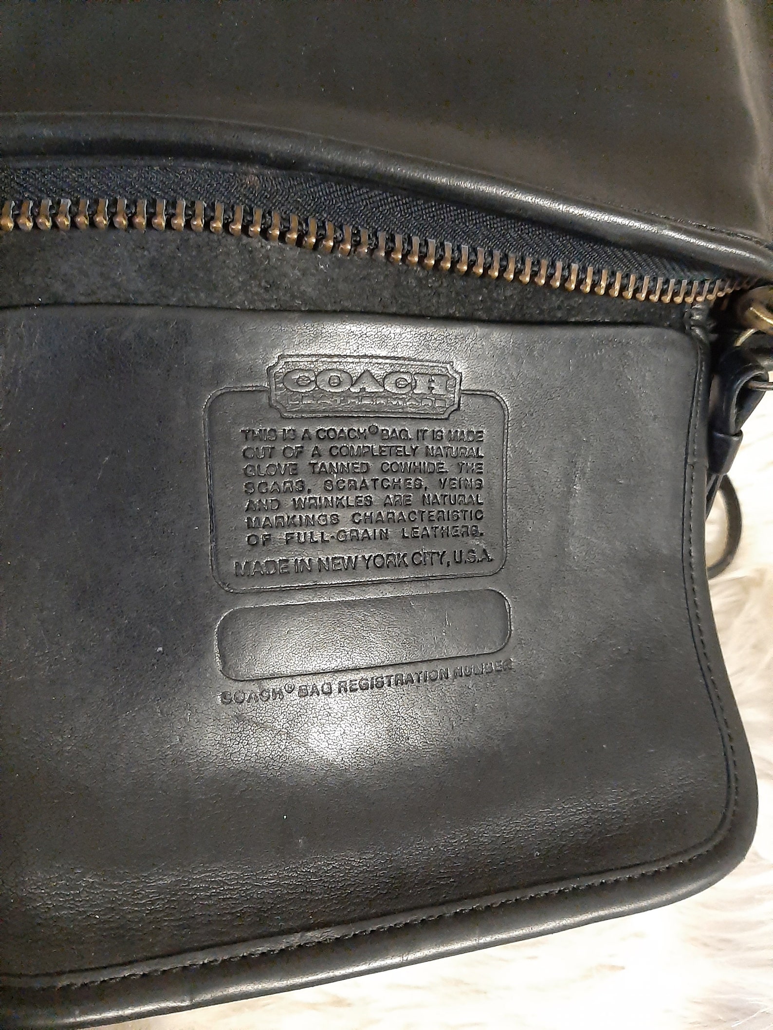 Vintage Coach Black Leather Crossbody Bag | Etsy