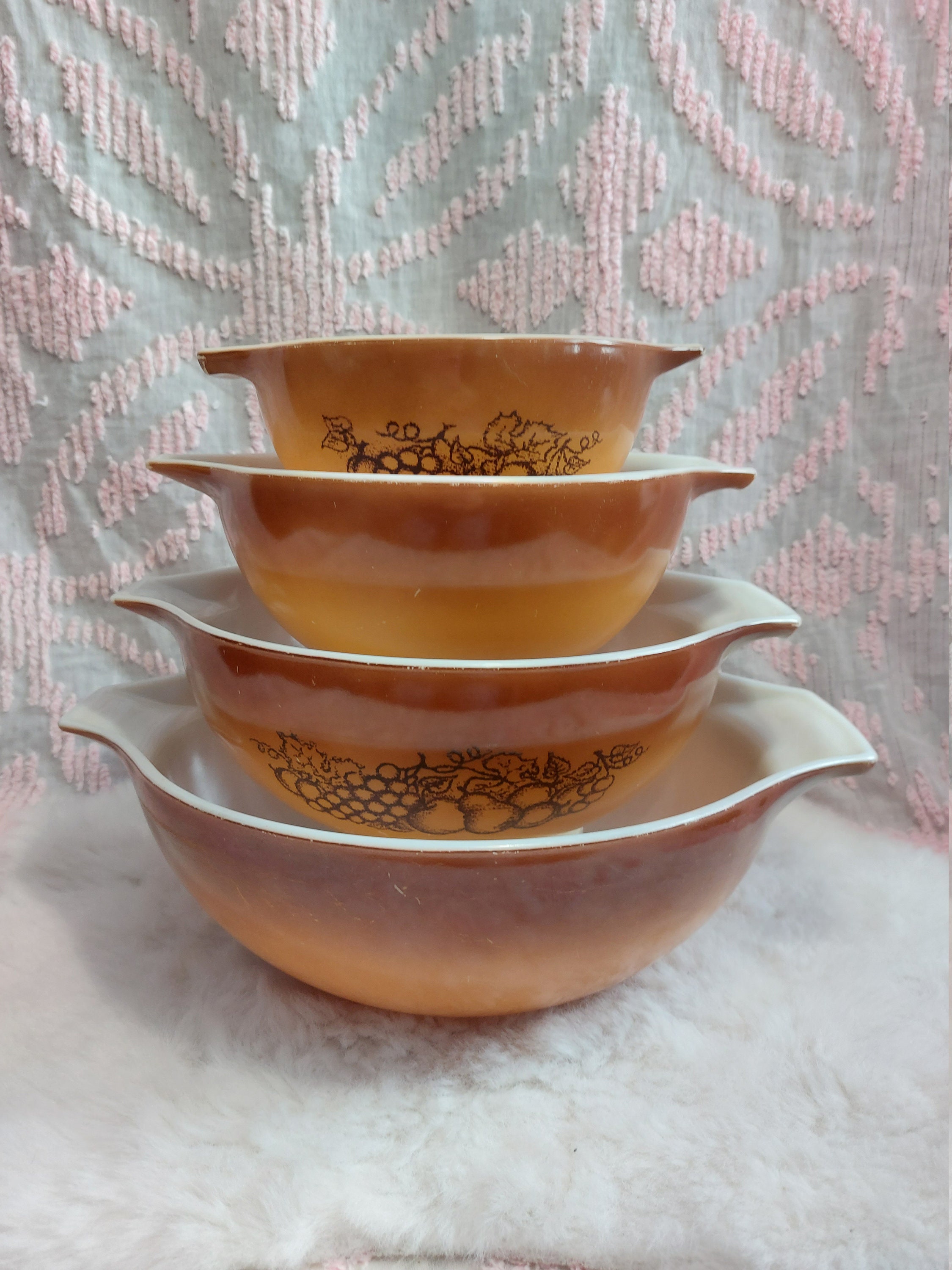 Vintage Pyrex Old Orchard Fruit Cinderella Nesting Mixing Bowl | Etsy