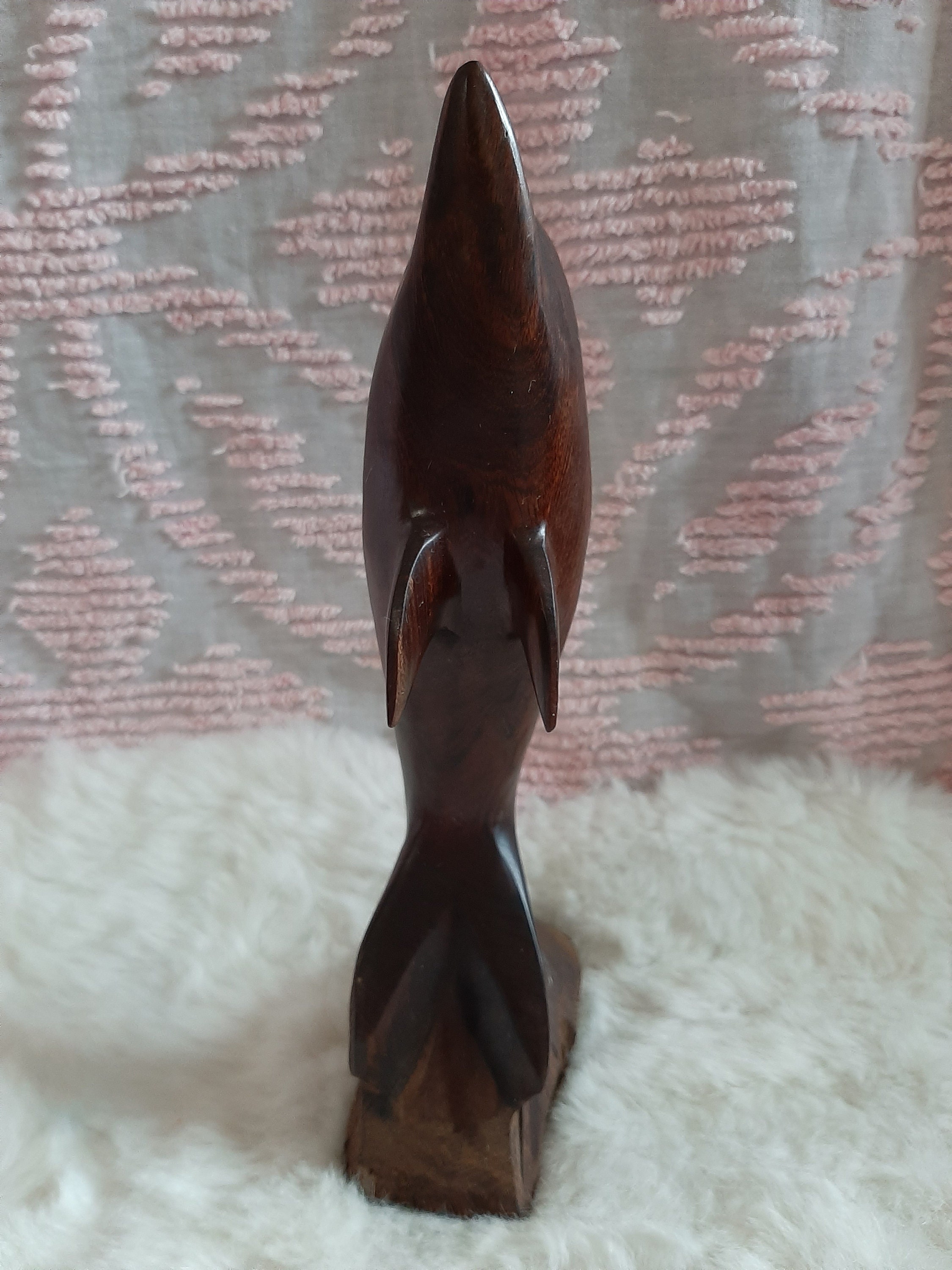 ヴィンテージ ドルフィン アイアンウッド 木彫り 高さ11.5インチ