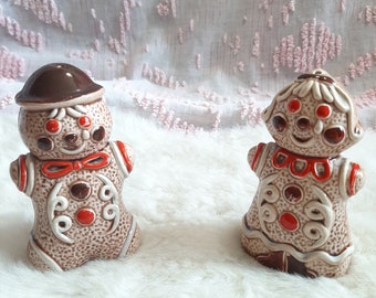 女の子　おもちゃ　まとめ売り ヴィンテージ 磁器製 ジンジャーブレッドメン 塩コショウ入れ 高さ4.25