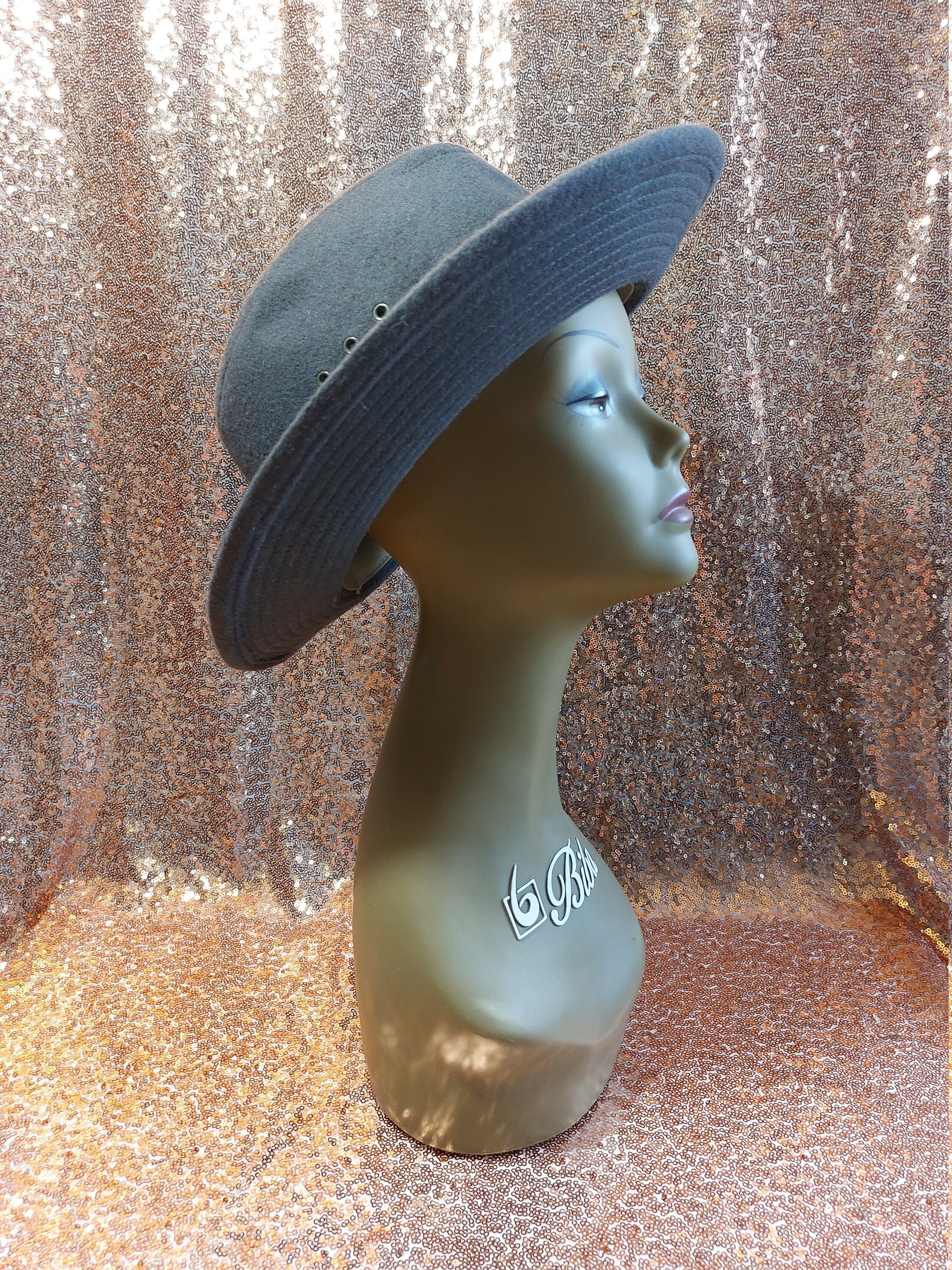 Vintage Eddie Bauer Grey Fedora Wool 