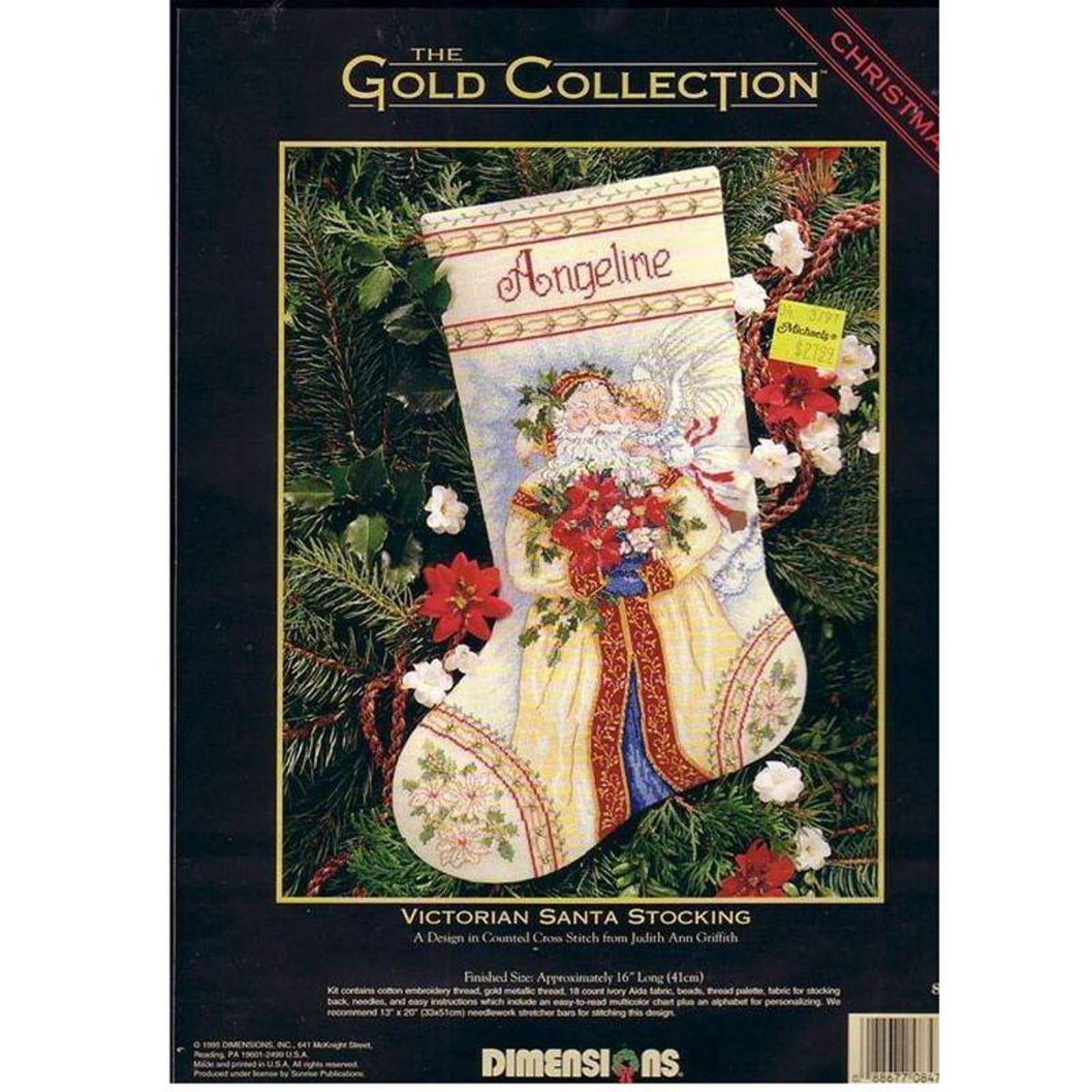 Dimensions Victorian Santa Stocking Designed by Judith Ann Griffith ...