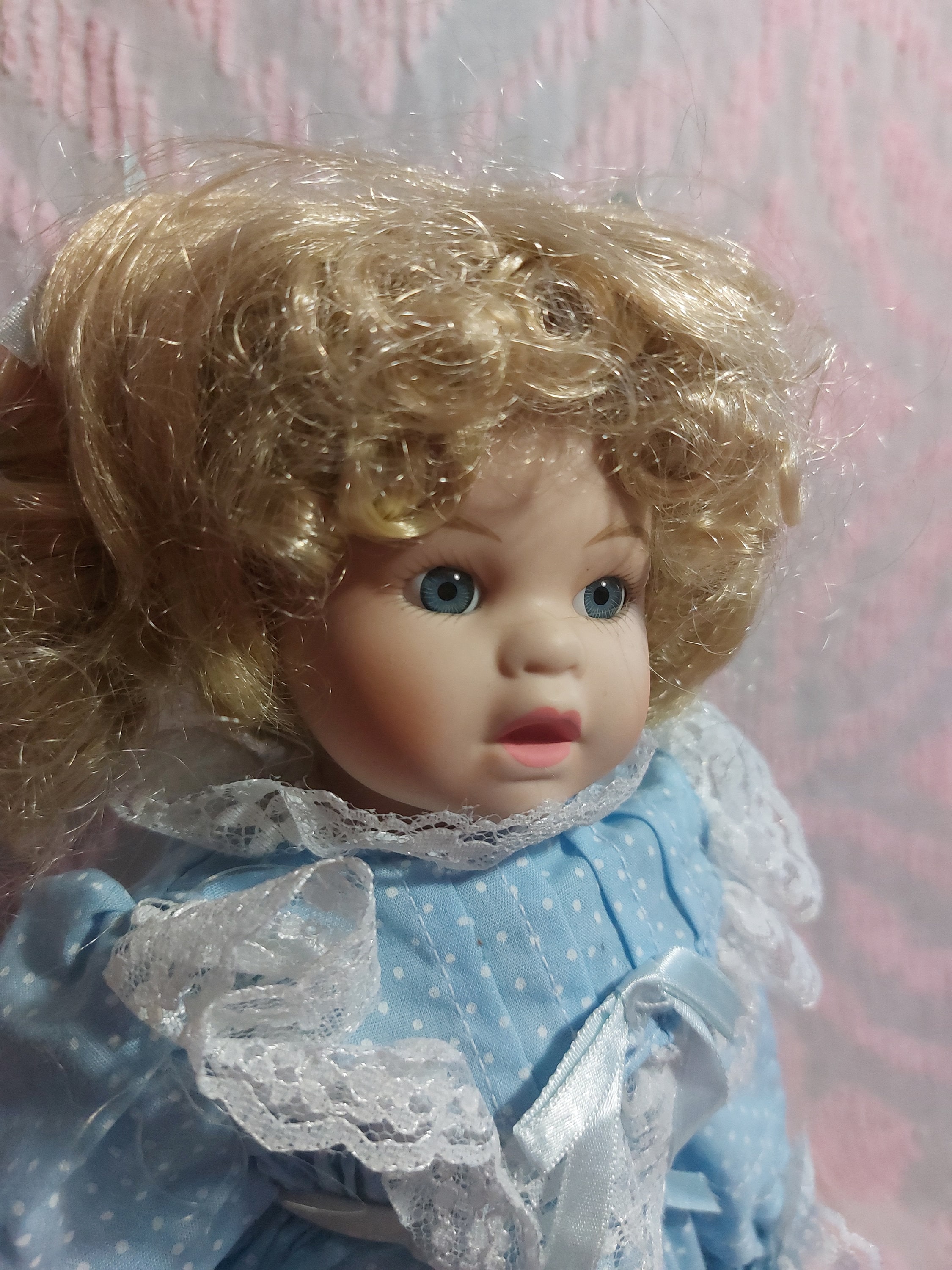 Yeux De Poupée Ancienne En Verre Soufflé à La Bouche - Bleu Azur 15mm (Azur Blue)