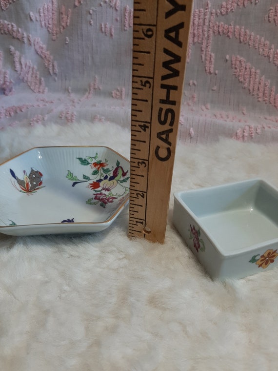 Vintage Vistra Alegre Porcelain Butterfly Floral … - image 10