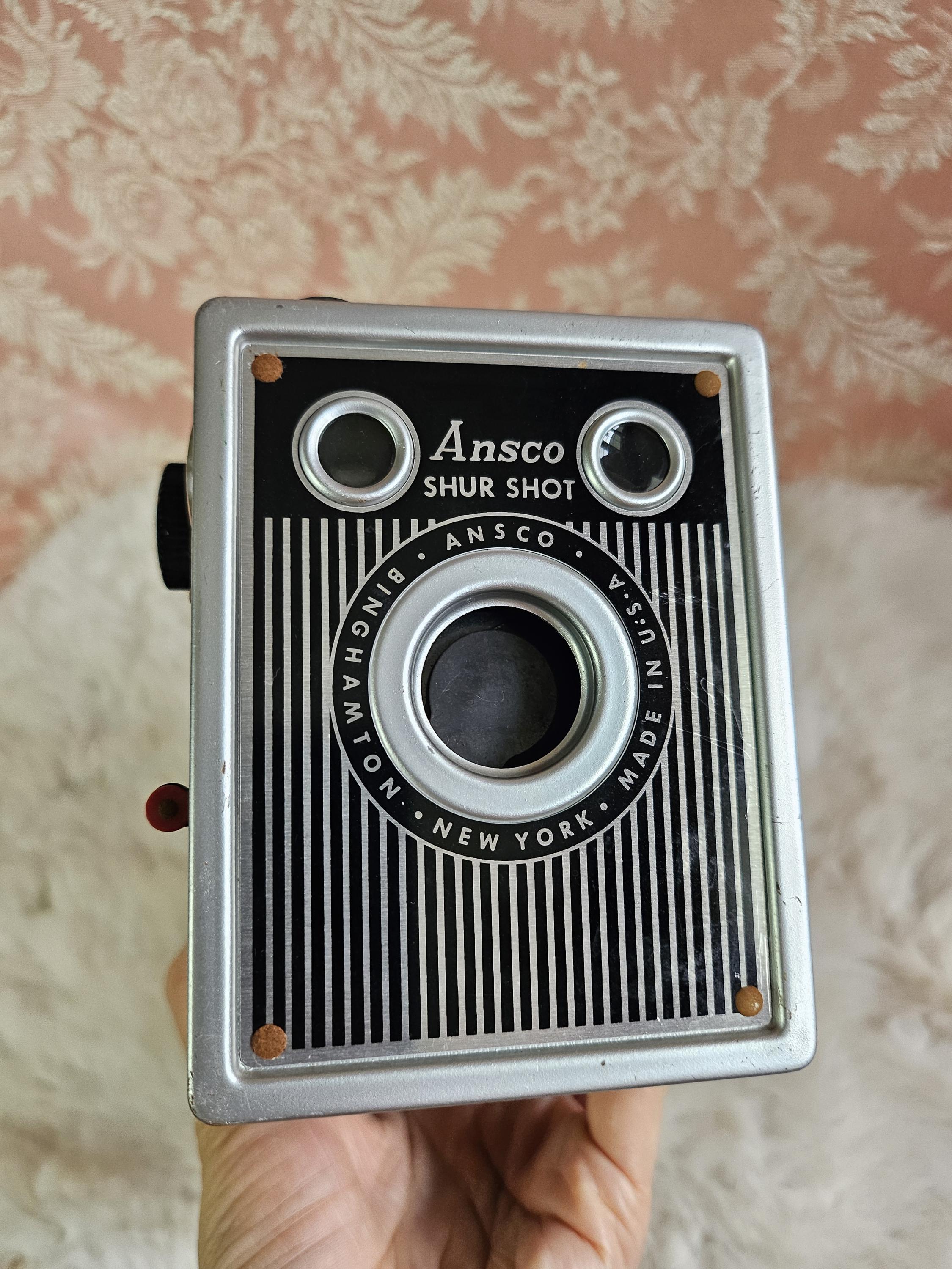 Vintage 1940s Ansco Shur Shot 20 Box Camera Decor Shelf Executive