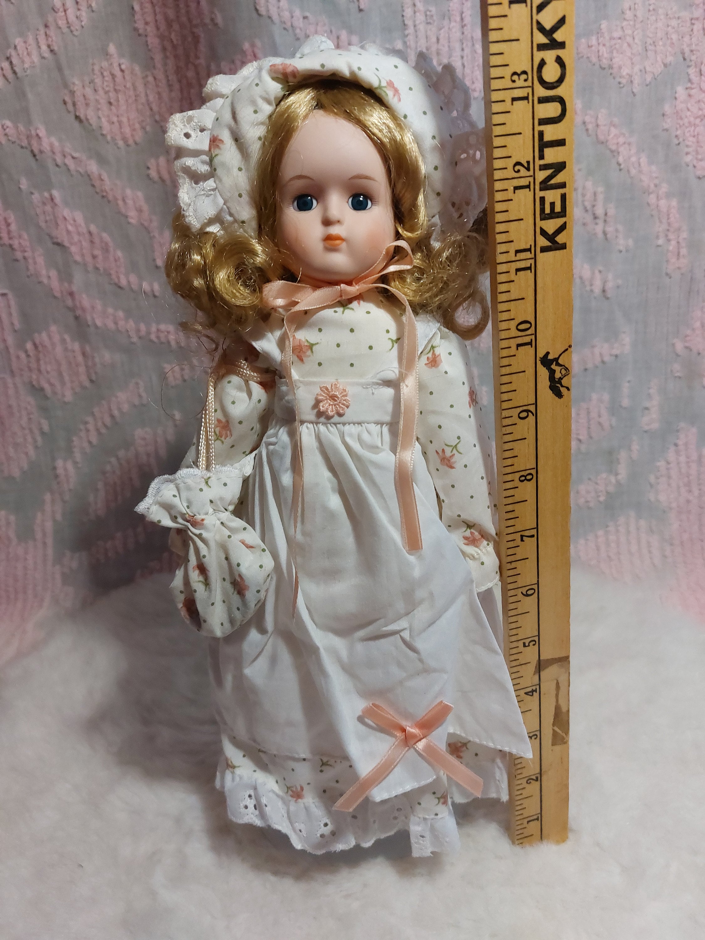 Yeux De Poupée Ancienne 13mm Bleu Pâle - Verre Soufflé Bouche - Yeux Vintage