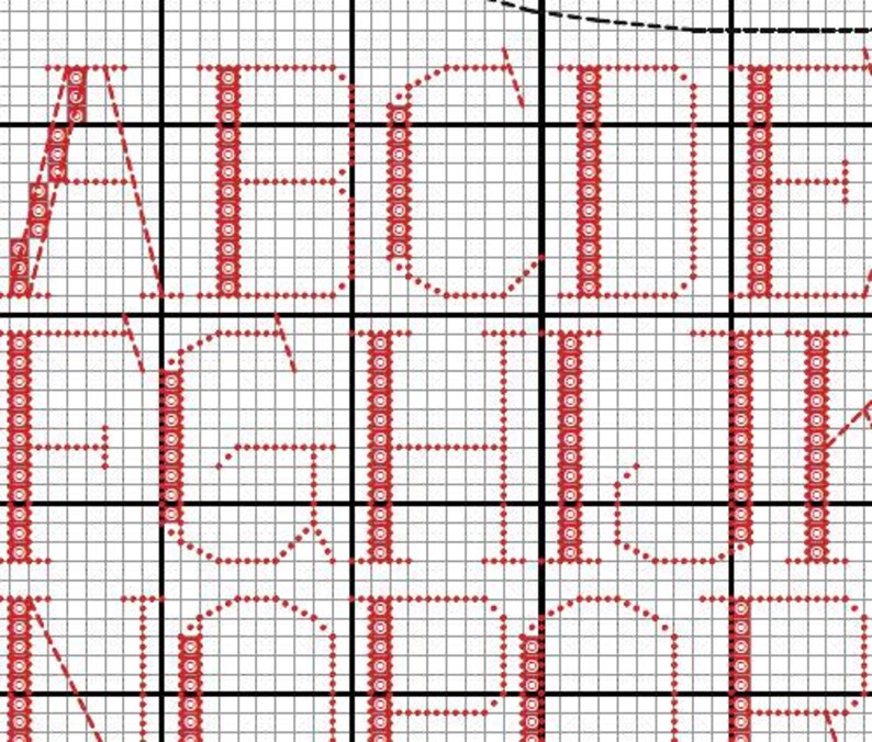 Abcdefg Pattern Bucilla Kissing Cousins Stocking Designed by Diane Thomas Cross-stitch ...
