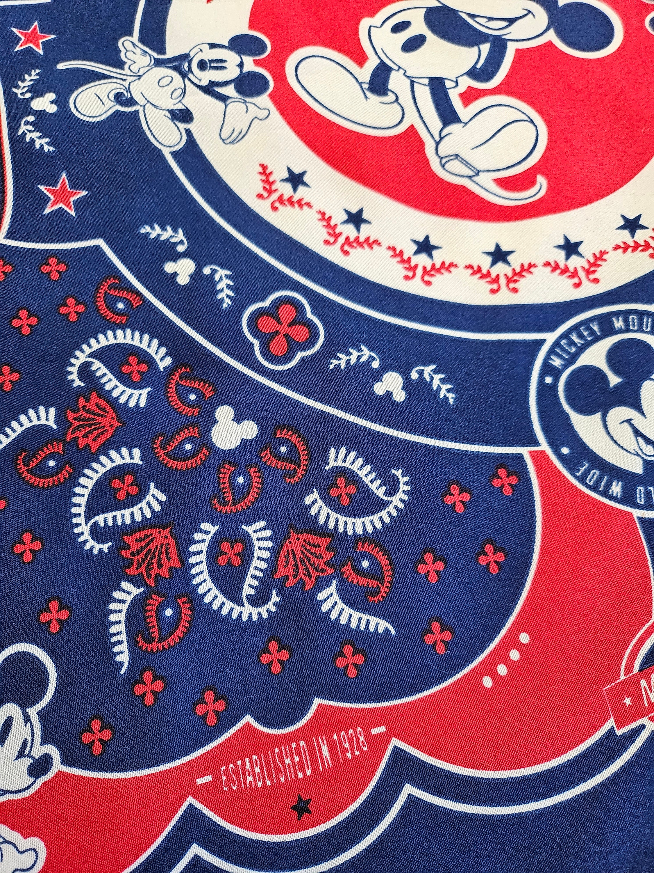 ヴィンテージ ミッキーマウス ウォルトディズニー バンダナ ハンカチ