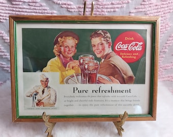 コカコーラ 1940 年代と 1950 年代の雑誌広告 6 点 - Etsy 日本