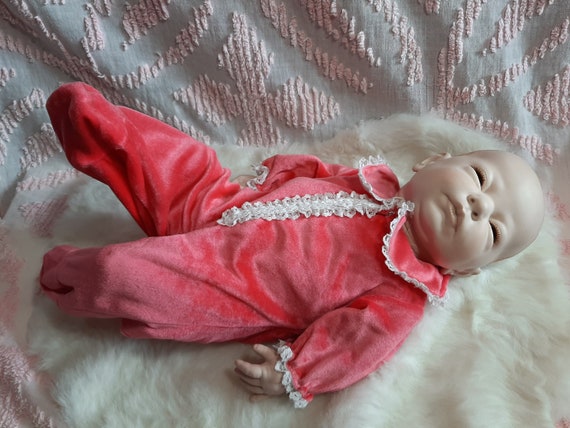 Vintage Scioto Newborn Baby Girl Porcelain Doll 14l 1985 645 Brown Glass Eye Etsy Australia