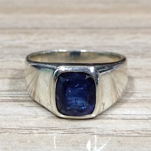 Neelam Stone Ring Etsy