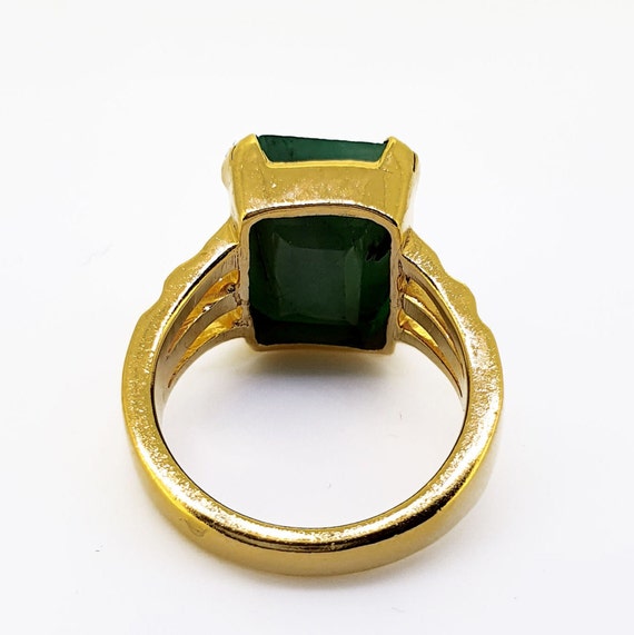 LMDPRAJAPATIS 5.00 Ct Original Emerald Panna Gold Plated Anniversary  Wedding Ring For Men And women|Amazon.com